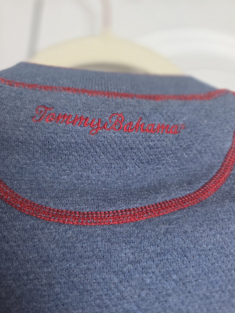 Tommy Bahama Reversible Crewneck Sweater XL Red Blue Marl Pullover - Picture 13 of 15